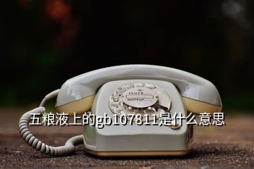 五粮液上的gb107811是什么意思