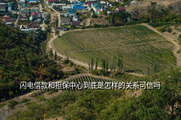 闪电借款和担保中心到底是怎样的关系可信吗