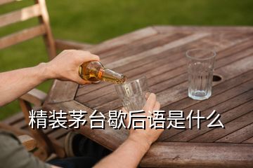 精装茅台歇后语是什么