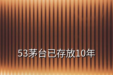 53茅台已存放10年