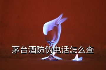 茅台酒防伪电话怎么查