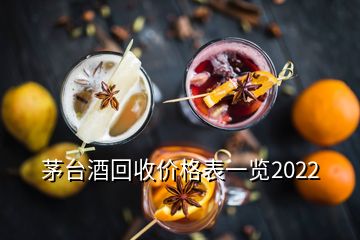 茅台酒回收价格表一览2022