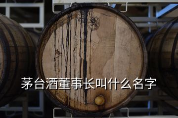 茅台酒董事长叫什么名字