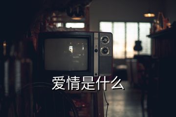 爱情是什么