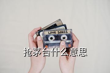 抢茅台什么意思