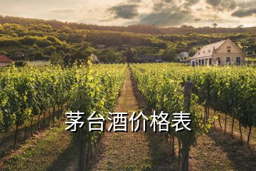 茅台酒价格表