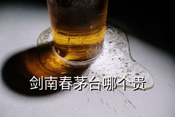 剑南春茅台哪个贵