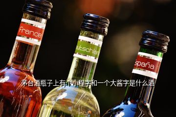 茅台酒瓶子上有个小程字和一个大酱字是什么酒