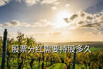 股票分红需要持股多久