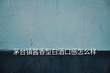 茅台镇酱香型白酒口感怎么样