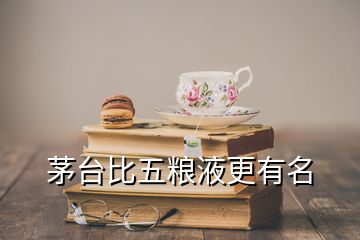 茅台比五粮液更有名