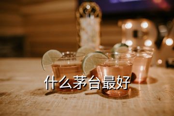 什么茅台最好