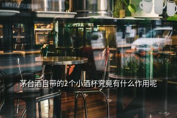 茅台酒自带的2个小酒杯究竟有什么作用呢