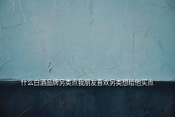 什么白酒品牌另类点我朋友喜欢另类想给他买点