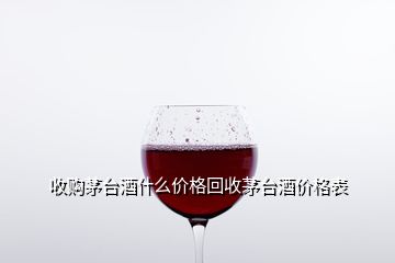 收购茅台酒什么价格回收茅台酒价格表