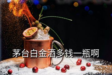 茅台白金酒多钱一瓶啊