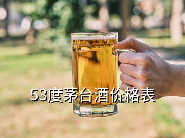 53度茅台酒价格表