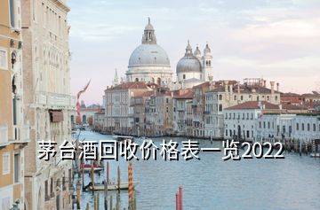 茅台酒回收价格表一览2022