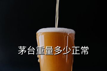 茅台重量多少正常