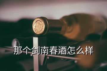 那个剑南春酒怎么样