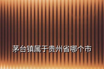 茅台镇属于贵州省哪个市