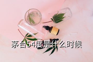 茅台54度是什么时候