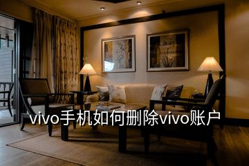 vivo手机如何删除vivo账户