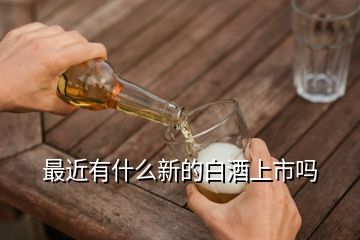 最近有什么新的白酒上市吗