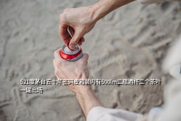 521度茅台五十年密码皮箱装内有500lm二瓶酒杯二个茶叶一罐出场