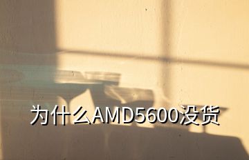 为什么AMD5600没货