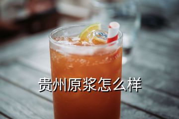 贵州原浆怎么样