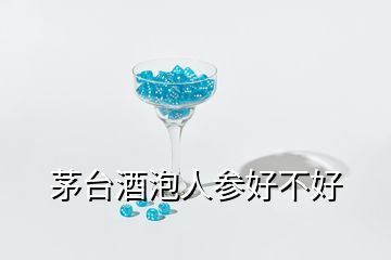 茅台酒泡人参好不好