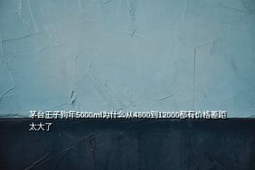 茅台王子狗年5000ml为什么从4800到12000都有价格差距太大了