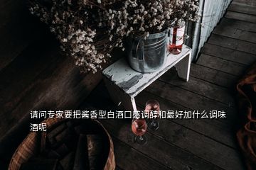 请问专家要把酱香型白酒口感调醇和最好加什么调味酒呢