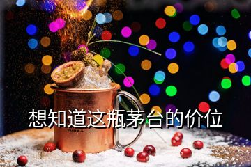 想知道这瓶茅台的价位