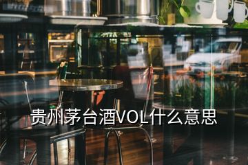 贵州茅台酒VOL什么意思