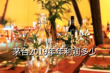 茅台2019年年利润多少