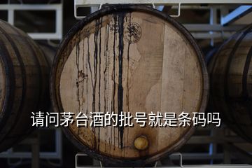 请问茅台酒的批号就是条码吗