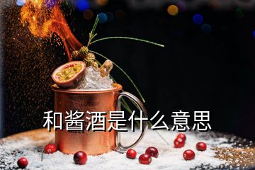 和酱酒是什么意思