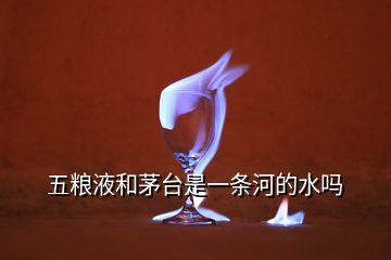 五粮液和茅台是一条河的水吗