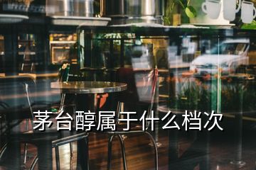 茅台醇属于什么档次