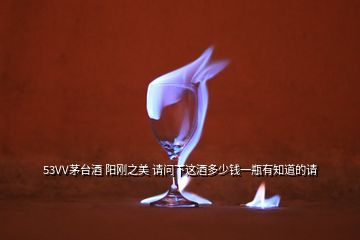 53VV茅台酒 阳刚之美 请问下这酒多少钱一瓶有知道的请