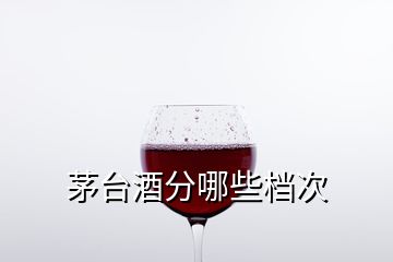 茅台酒分哪些档次