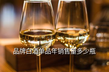 品牌白酒单品年销售量多少瓶