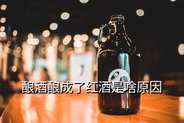 酿酒酿成了红酒是啥原因