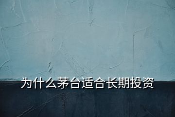 为什么茅台适合长期投资