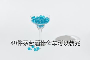 40件茅台酒什么车可以装完