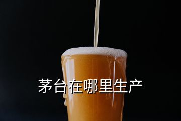 茅台在哪里生产