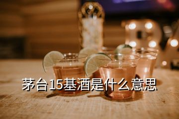 茅台15基酒是什么意思