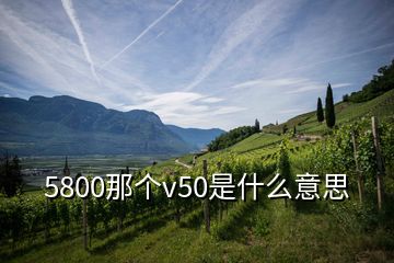 5800那个v50是什么意思